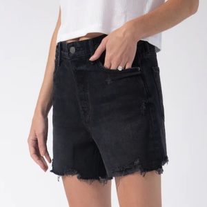 GRLFRND Jourdan Black Jean Shorts in Late For Love - size 30